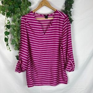 Ann Taylor Striped Flowy Blouse